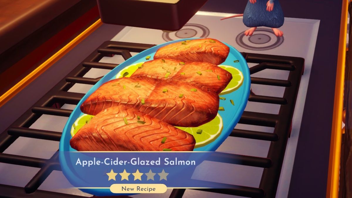 How to make Apple Cider Glazed Salmon in Disney Dreamlight Valley