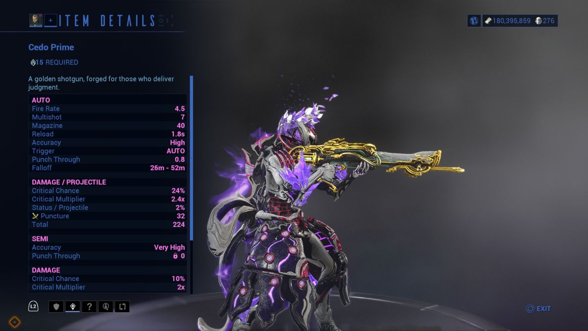 Best Cedo Prime build in Warframe