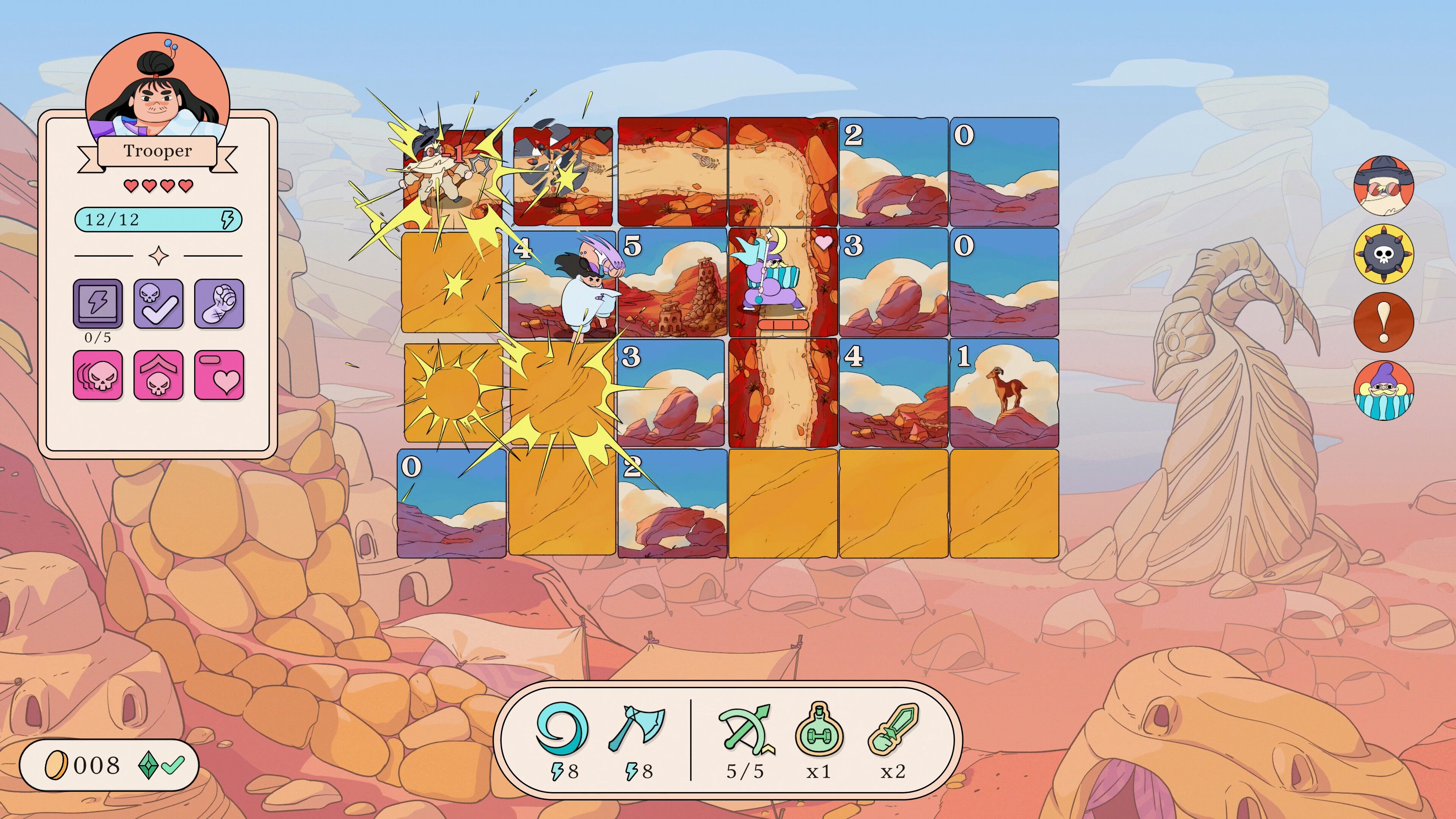 Let's! Revolution! is a prog rock Minesweeper roguelike