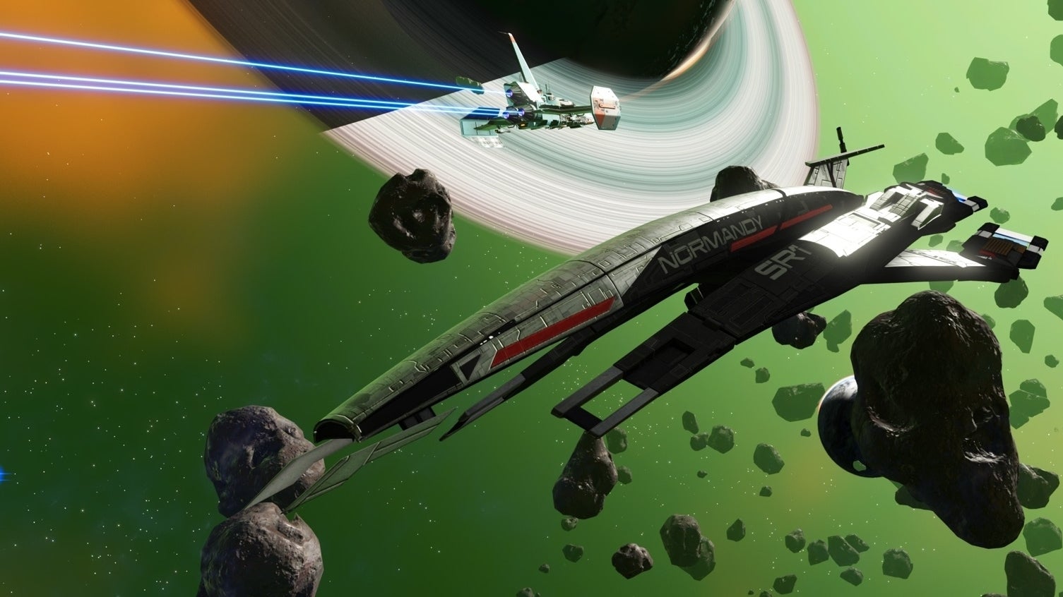You can unlock Mass Effect's Normandy SR1 as a frigate in No Man's Sky for a limited time