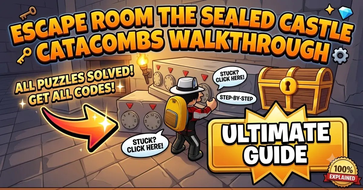 Escape Room: The Sealed Castle CATACOMBS Walkthrough (Roblox)