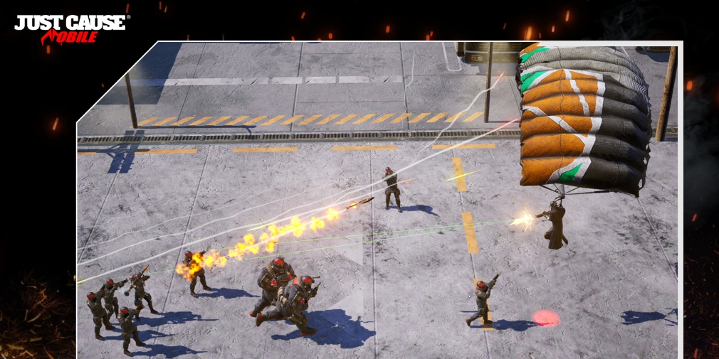 Just Cause: Mobile is an upcoming top-down shooter from Square Enix that's heading for iOS and Android next year