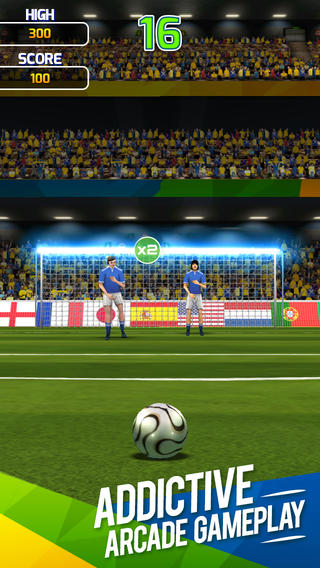 Flick Soccer Brazil tests your finger flicking football skills on iOS and Android for free
