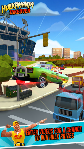 Hulk Hogan has invaded Crazy Taxi: City Rush for the whole of October