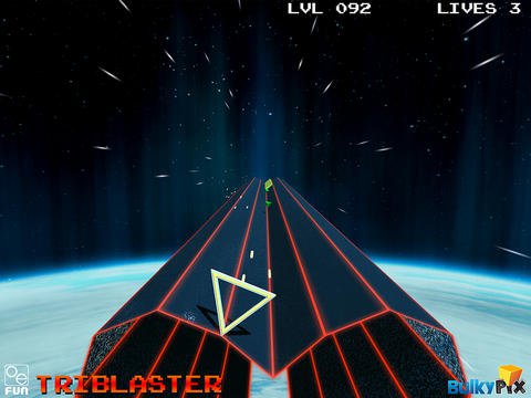 TriBlaster is an engagingly old-fashioned vector shooter for iOS and Android