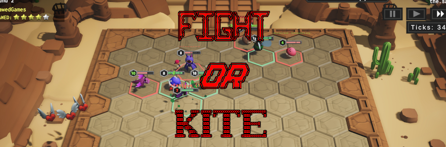 Fight or Kite: Flawed Tactics is an autobattler that blends tactics, deckbuilding, and a unique self-balancing system
